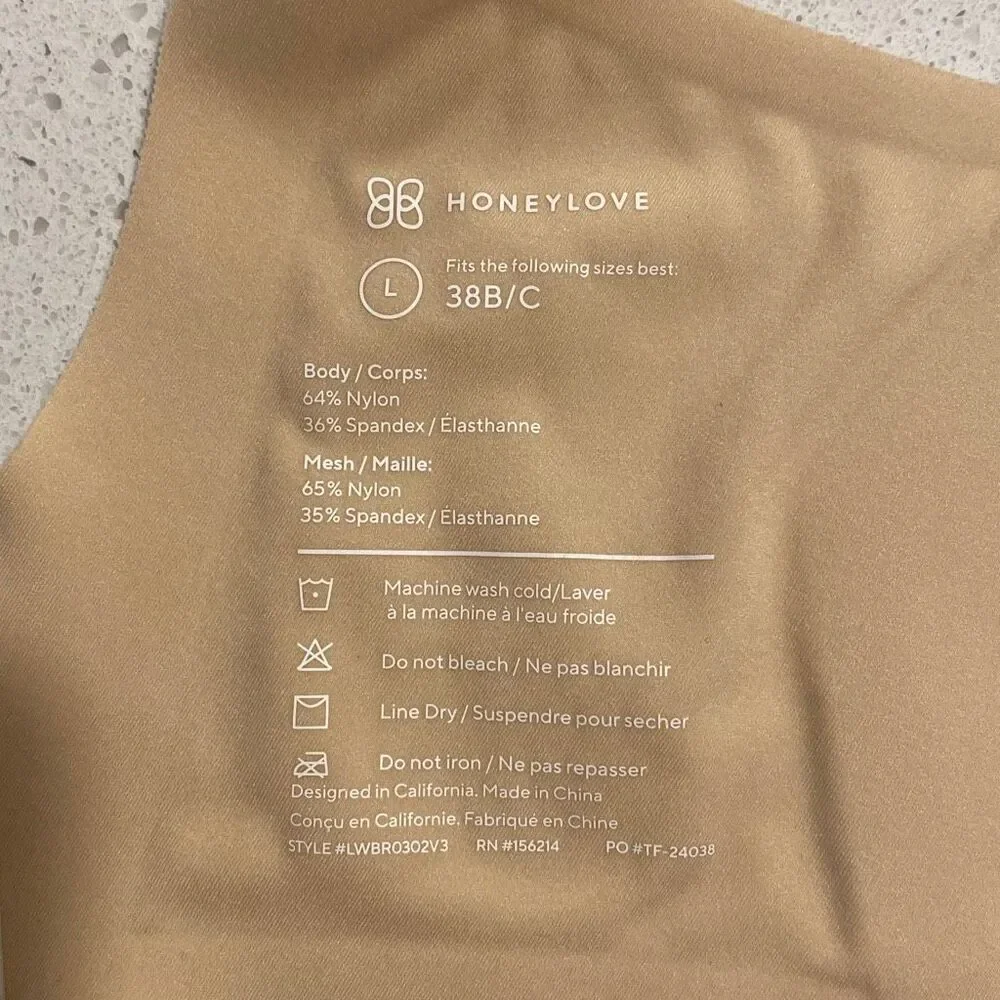 HoneyLove crossover bra, size large
